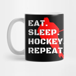 Eat Sleep Hockey Repeat Mug